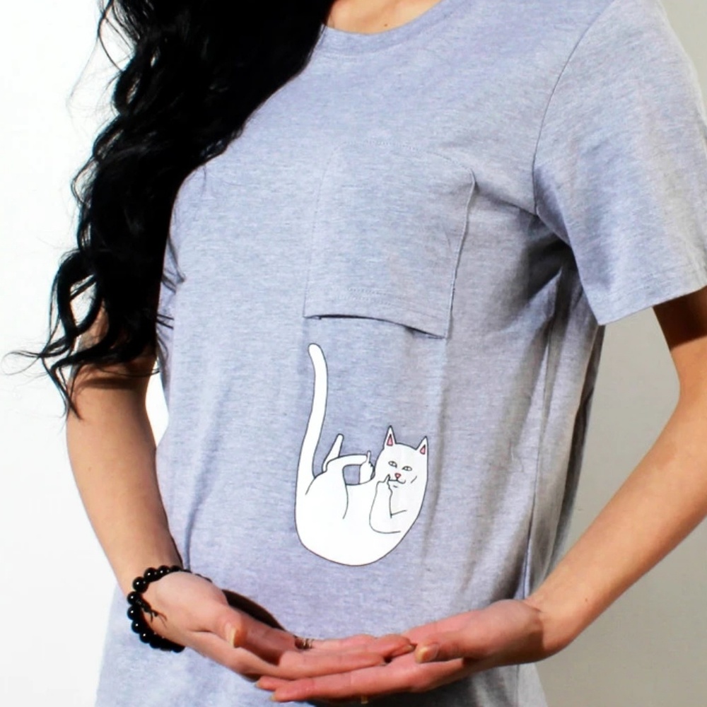 "Raining Cats" Upsidown Pocket Tee